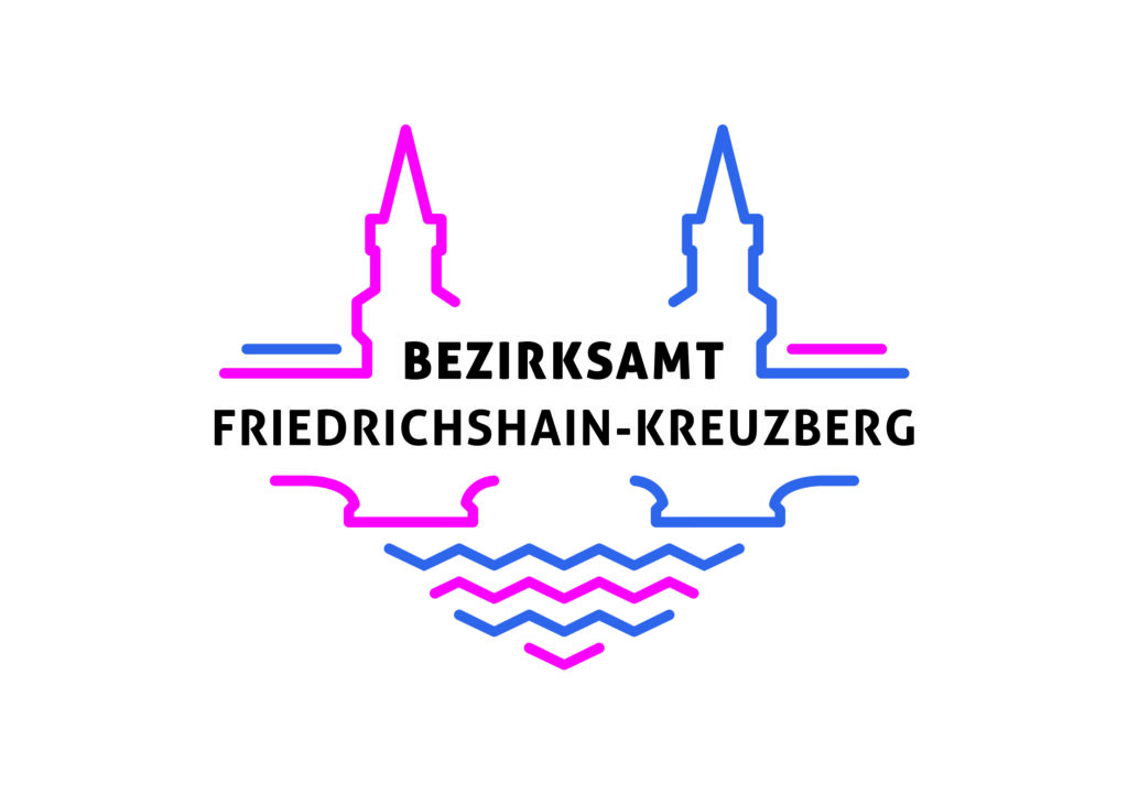 Logo Friedrichshain-Kreuzberg, stilisierte Oberbaumbrücke